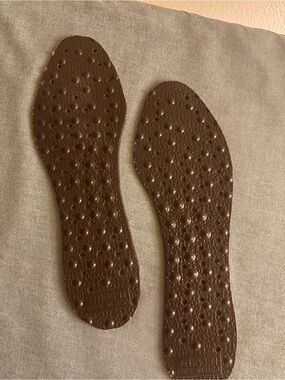 Brown Textured Comfort Insoles for Women